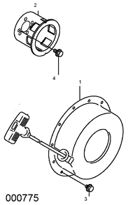 Recoil Starter Assembly Diagram and Parts List for 0068640 (9865295 - 9878373)(2015) Generac Generator