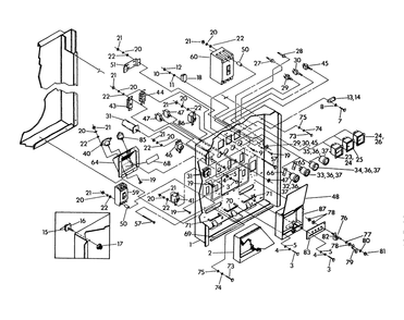 Control Panel (Front) Diagram and Parts List for 9468-3  Generac Generator
