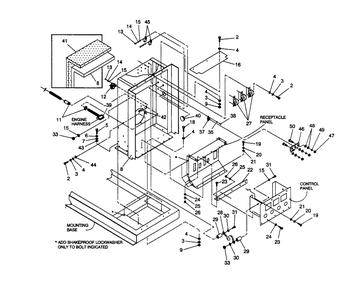 Connection Panel Diagram and Parts List for 4060-0  Generac Generator