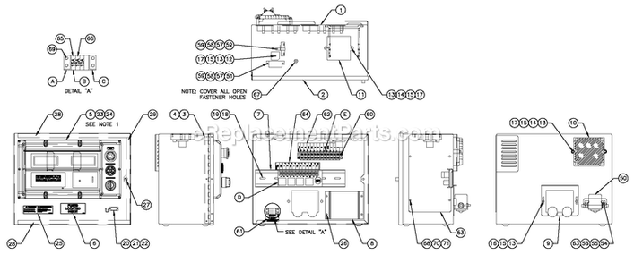 H Panel 2a Battery Charger Diagram and Parts List for QT07068JVSN (4733294)(2007) Generac Generator