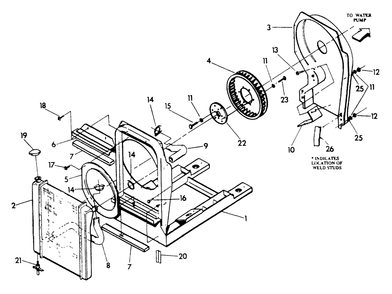 Radiator Diagram and Parts List for 9344-1  Generac Generator
