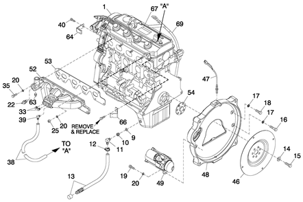 Engine Common Parts 2.4l G2 Diagram and Parts List for QT02524ANNNA (5555295 - 5614645)(2009) Generac Generator