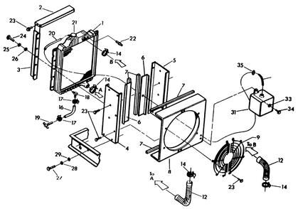 Part Location Diagram of 70218A Generac Radiator Side Support
