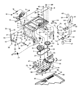 Base And Pulleys (Side Exhaust) Diagram and Parts List for 9424-0  Generac Generator