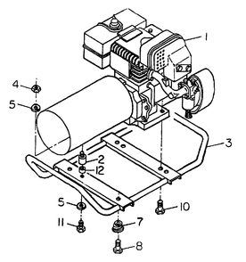 Cradle No. 68722 Diagram and Parts List for S3000T (8882-0)(8882-0) Generac Generator