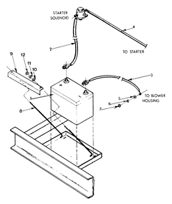 Battery Diagram and Parts List for 9351-1  Generac Generator
