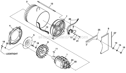 Cpl Alternator Direct Excitation (2) Diagram and Parts List for QT04524GNSN (4795891)(2007) Generac Generator