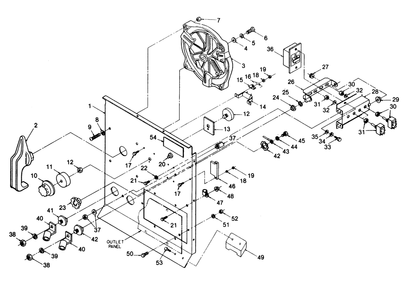 Welder Control Panel Diagram and Parts List for 1013-B  Generac Welder