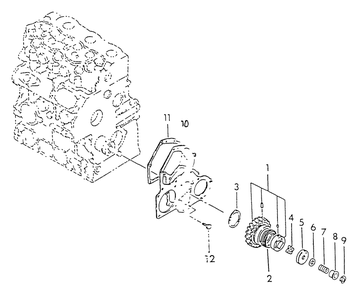 Oil Pump Components Diagram and Parts List for 9422-0  Generac Generator