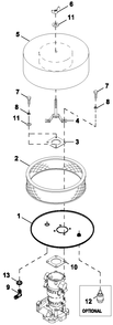Ev Air Cleaner Diagram and Parts List for QT08046AVAX (6266294 - 6378169)(2011) Generac Generator