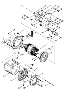 Rotor And Stator Diagram and Parts List for 8947-1  Generac Generator