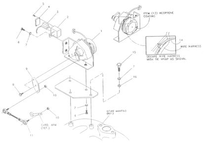 Electronic Governor Diagram and Parts List for 0009891 (3141056 - 3204699)(2014) Generac Generator