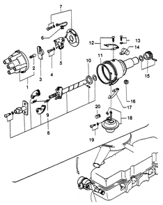 Distributor Assembly Diagram and Parts List for 6962-4  Generac Welder