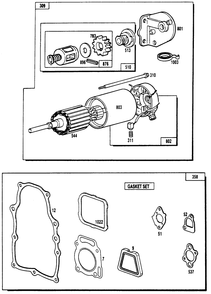 "v-Twin" Engine (Part 3) Diagram and Parts List for 9010-0  Generac Generator