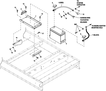 Part Location Diagram of 0F3408AST0R Generac Tray Battery 27f