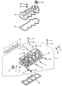 Cylinder Head And Rocker Cover Diagram and Parts List for 9012-0  Generac Generator