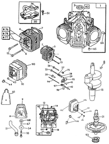 Engine Common Parts 2 Diagram and Parts List for 9592-2  Generac Generator