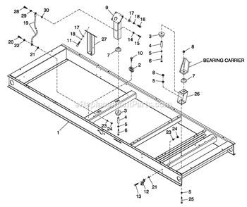 Mounting Base Diagram and Parts List for QT10068KNSY (5305008)(2009) Generac Generator