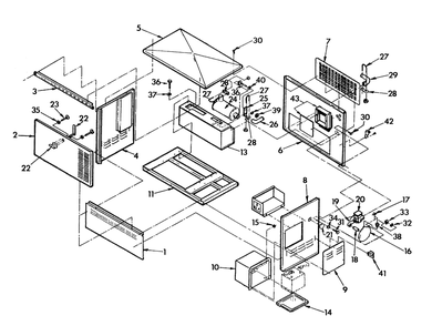 Enclosure Diagram and Parts List for 9067-6  Generac Generator