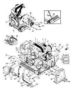Engine Common Parts Diagram and Parts List for 8950-2  Generac Generator