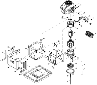 Part Location Diagram of 0H9154F Generac Wire, Brush Pos #4