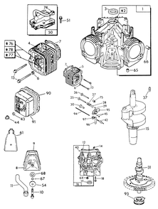 V-Twin Engine Parts (Part 2) Diagram and Parts List for 9311-0  Generac Generator