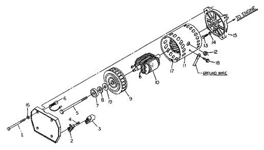 Generator No. 63156 Diagram and Parts List for G1450 (8772-0)(8772-0) Generac Generator