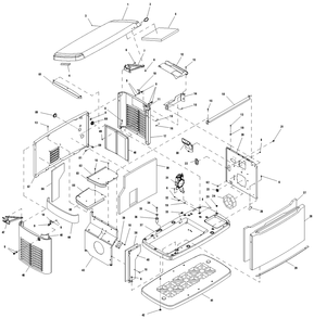 Enclosure Diagram and Parts List for 0062711 (8863837)(2014) Generac Generator