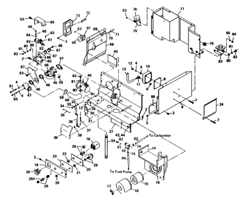 Engine Shrouding Diagram and Parts List for 6208-5  Generac Generator