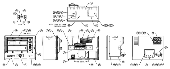 H Panel 2a Battery Charger Diagram and Parts List for ET07068ANAN (5713896 - 5713897)(2009) Generac Generator