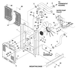 Cooling System 5.4l/6.8l O/S C3 Diagram and Parts List for QT07068ANANA (5217447)(2008) Generac Generator