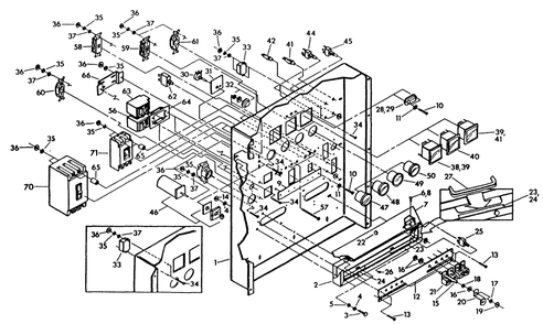 Part Location Diagram of 86715 Generac Housing, Lower Fan