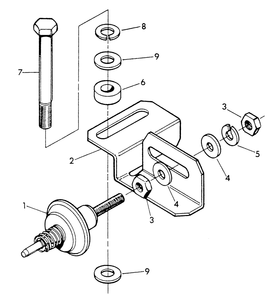Part Location Diagram of 63550 Generac Dashpot Bracket