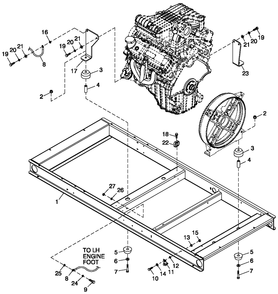 Mounting Base Diagram and Parts List for QT04842ANAY (5491309 - 5645752)(2009) Generac Generator