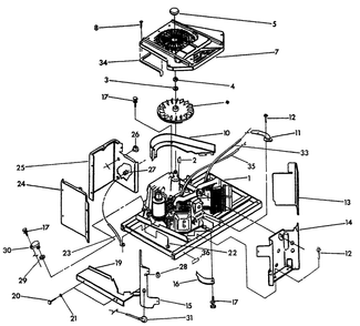 Sheet Metal Diagram and Parts List for 9677-1  Generac Generator