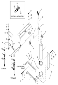 4.3l Exhaust Diagram and Parts List for 0043736 (3704503)(2003) Generac Generator