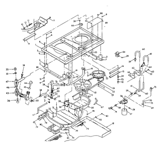 Base And Pulleys - Bottom Exhaust Diagram and Parts List for 9208-0  Generac Generator