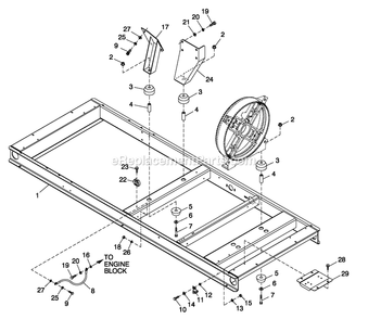 Mounting Base 60kw Diagram and Parts List for QT06030KNAN (4939531)(2008) Generac Generator