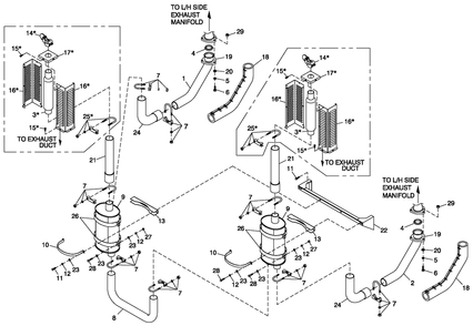 Muffler 5.4l/6.8l Cpl Exhaust C5 Diagram and Parts List for BT10054ANSN (4106V20159)(2006) Generac Generator
