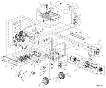 Parts Manual 8000w 50st/Carb Diagram and Parts List for 0069310 (9999124 - 10041326)(2015) Generac Generator