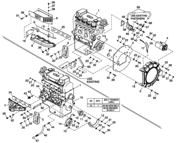 Engine Common Parts 1.6l Diagram and Parts List for QT02516ANAN (4528329 - 4646738)(2006) Generac Generator