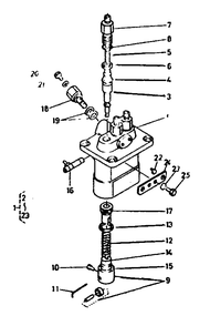 Injection Pump Diagram and Parts List for 1011-C  Generac Welder