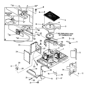 Engine Sheet Metal Diagram and Parts List for 9508-1  Generac Generator