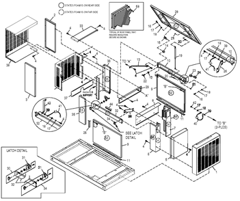Enclosure Diagram and Parts List for 0049920 (3824977 - 4104345)(2007) Generac Generator