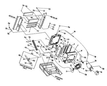 Radiator (Part 1) Diagram and Parts List for 9516-0  Generac Generator