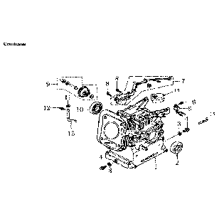 Crankcase Diagram and Parts List for 006436-0  Generac Pressure Washer