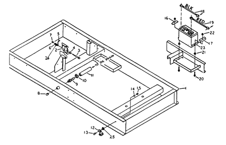 Mounting Base Diagram and Parts List for 9303-0  Generac Generator