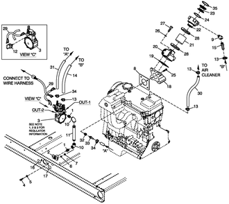 Fuel System 2.4l C2 Cpl Diagram and Parts List for QT03524ANAN (4369500 - 4407182)(2006) Generac Generator