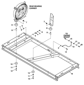 Mounting Base 2.5l Ford Diagram and Parts List for 0052170 (0406V10340)(2006) Generac Generator