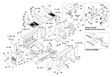 Compartment Diagram and Parts List for 4066-0  Generac Generator